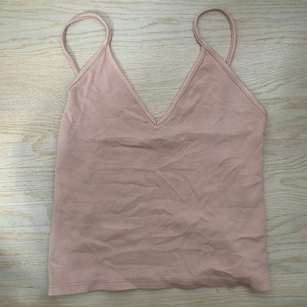 Brandy Melville Basic Pink Crop Tank OS